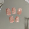 [Handmade Nail Tips] Peach Nail Tips - Coffin Egg /