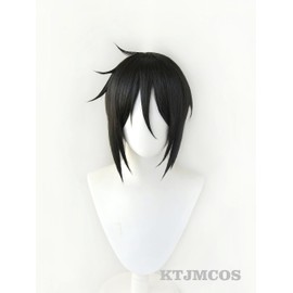 KTJMCOS Heat Resistant Cosplay Wig, Sebastian Michaelis Black Butler Cosplay Wig, Party, Disguise, Wig, Cosplay Tool, Christmas, Disguise, Events, Performance, Theatre, Photography
