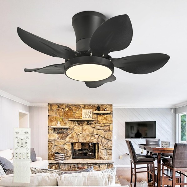 Anyeark Ceiling Fans with Lights, Low Profile Ceiling Fan Light