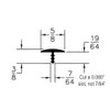T-Molding.com 25ft Roll of Red 5/8" Plastic Tee Moulding for
