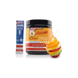 ACCOB BCAA Powder Fruit Punch-Pre or Post Workout,Muscle Recovery Drink with Amino Acids + Electrolytes,7,2g BCCAs for Men and Women-30 Servings +10g of Collagen Peptides