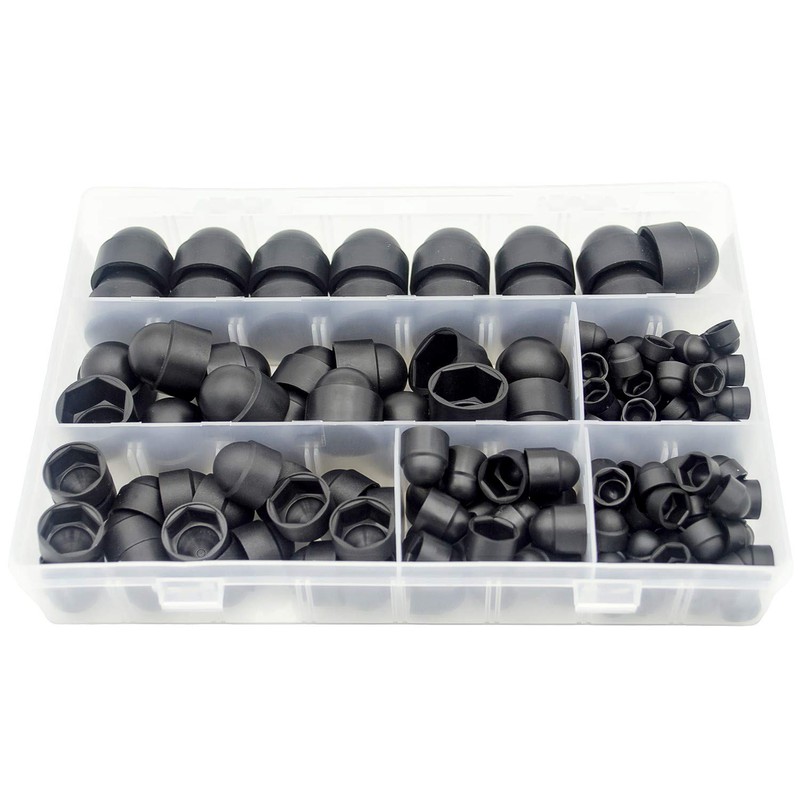 Guard4U 170Pcs M4 M5 M6 M8 M10 M12 Black Bolt