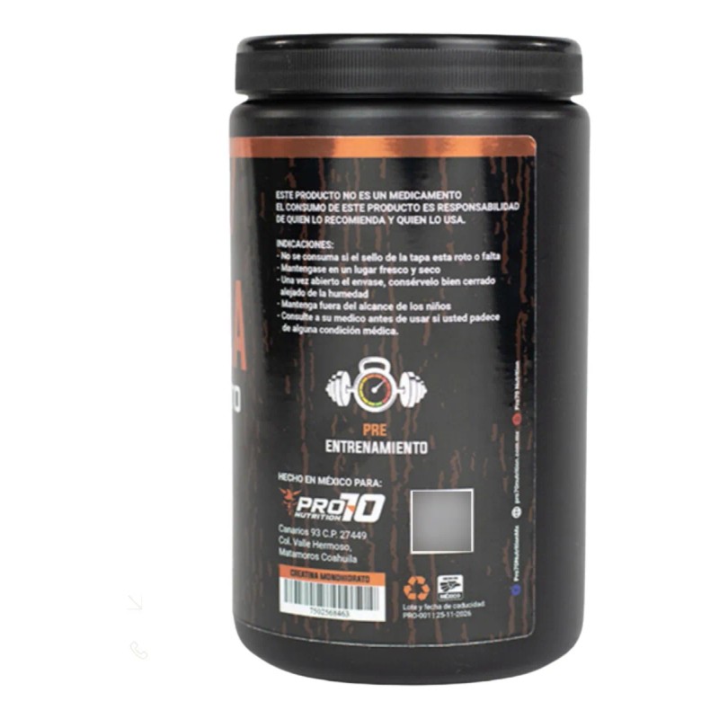 Creatina Monohidrato Pro 70 Nutrition Premium (400 Gr)