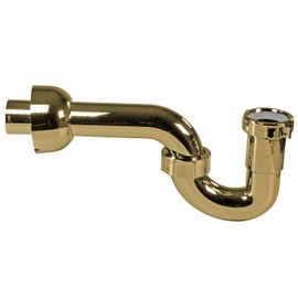 Westbrass D401-PF-01 Decorative Styrene P-Trap, Polished Brass