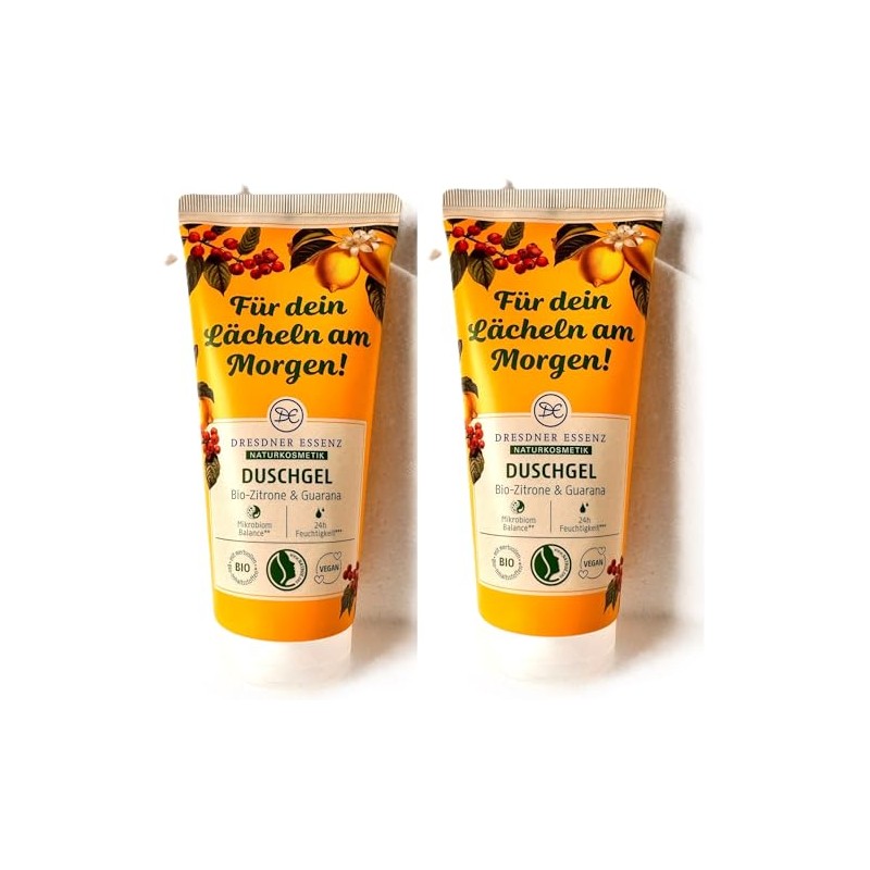 2er Pack Dresdner Essenz Duschgel Bio-Zitrone & Guarana 2 x