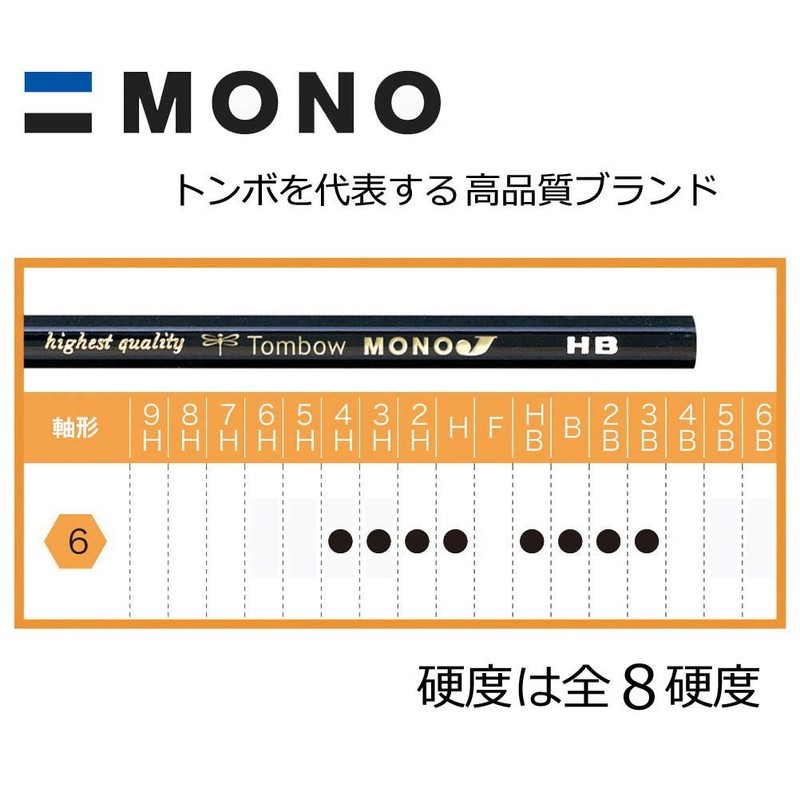 トンボ鉛筆 鉛筆 3B MONO J (超微粒子芯採用) 1ダース MONO-J3B