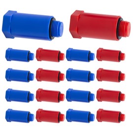 Neikafan Construction Plug 1/2 Inch Red Blue Pack of 16 Pressure Plugs 1/2 Inch Pressure Resistant Construction Plug 1/2 Inch with Plastic Seal for Shutting Off Water Pipes for Renovations
