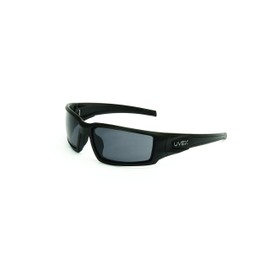 Uvex Hypershock Safety Glasses, Black Frame with Gray Lens & HydroShield Anti-Fog Coating (S2941HS)