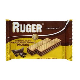 Ruger Crispy, Crunchy, Chocolate Flavored Cream, Sugar Wafers | 2 1/8 Ounce 12 Pack