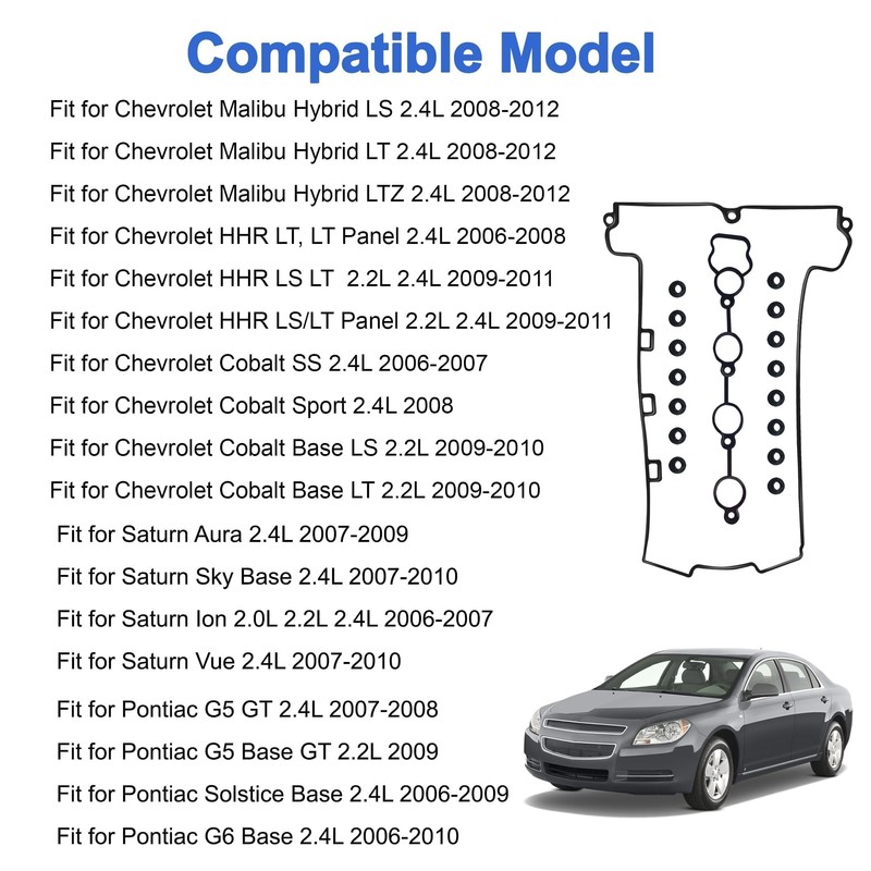 Panwarmoll 12598014 VS50769R Engine Valve Cylinder Head Cover Gasket Fit