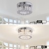 xychfantligh 7.8" Crystal Chandelier Modern LED Ceiling Light Mini Flush