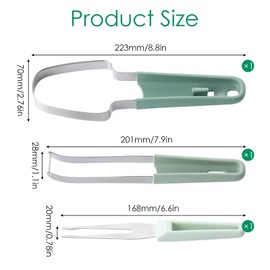 Watermelon Cutter Slicer Tool, 3-in-1 Watermelon Fork Slicer Stainless Steel Watermelon Popsicle Cutter Slicer Tool Fit Watermelon, Dragon Fruit, Mango for Kitchen Gadgets Camping Portable Tool