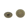 Bezelry 12 botones de vástago de metal mandala. 23 mm.