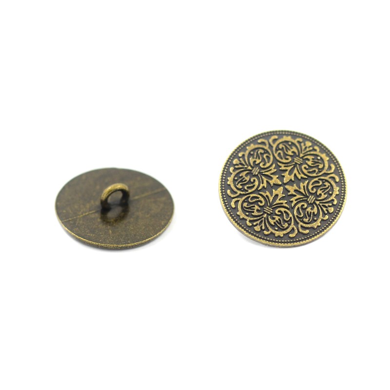 Bezelry 12 botones de vástago de metal mandala. 23 mm.