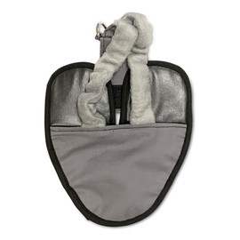 Hen Holster Bird Diaper, Wrap Around, for Pigeons, Small Breed Hens and Roosters, Leak-Proof Design, Comfortable Fleece Strap Bird Harness with Sewn-in Liner & Secure Hook and Loop Closure - XS, Gray