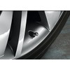 Original Skoda 000071215C Valve Caps Set Chrome / Black