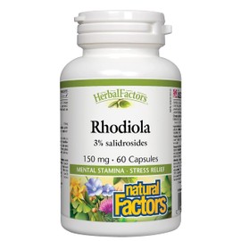 Natural Factors - Rhodiola, Herbal Factors®, 60 Capsules