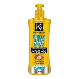 Kerashine Crema Para Peinar Argán Antifrizz 270 Ml C/u - 3pz