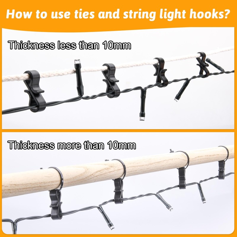 Dalugo 120 Pcs Black Gutter Hooks, Reusable Plastic S Gutter