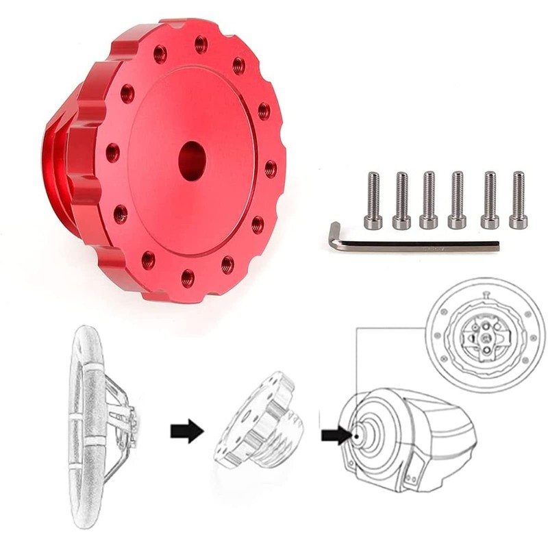 Gugxiom Game Steering Wheel Adapter Aluminium Steering Wheel Adapter Quick