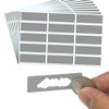 150 Pack, Rectangle Scratch Off Labels Stickers, Gray - 1.9 x 0.6"