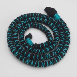 DreadLab - Bendable Spiral Dread Ties (30cm, Black with Blue Thread)
