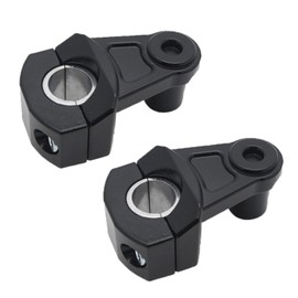 Bledtax Pivoting Handlebar Clamp Risers 2 Inch Universal Motorcycle for 7/8" (22mm) and 1/8" (28mm) Pivot Handlebar Risers (Black)