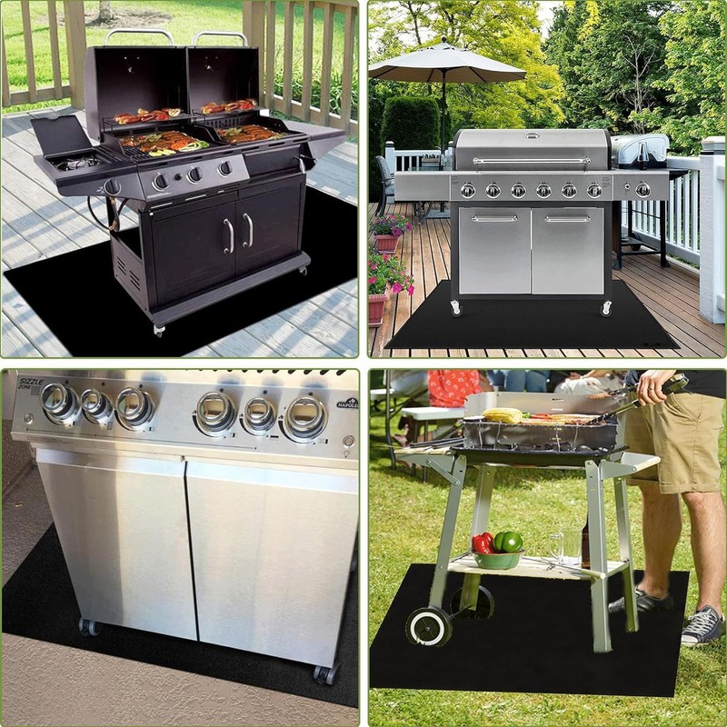 Fireproof Mat - 100 x 182 cm, Foldable Grill Mat,