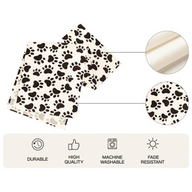 WRAPAHOLIC Dog Paw Print Table Runner - 13 x 72 Inch - Puppy Dog Birthday Farmhouse Indoor Kitchen Anniversary Wedding Dining Table Decorations for Home Party
