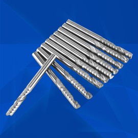 Tungsten Carbide End Mill, 3.175(1/8 inch) x17mm Flute Spiral Tungsten Carbide Milling Tools CNC Router Bits for Milling Machine