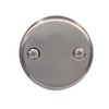 Westbrass 3-1/8" Two-Hole Overflow Face Plate and Screws, Stainless Steel,