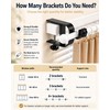 Bobuuii No Drill Curtain Rod Brackets, Inside/Outside Mount, Black 2