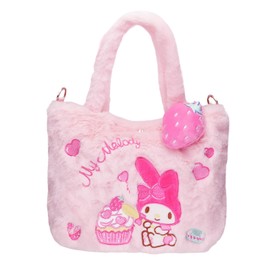 Cute Medy Plush Crossbody Bag with Adjustable Shoulder Strap, Kawaii Handbag with Buckle, Kitty Family Wallet Purse Shoulder Bag Coin Pouch Accessories for Women Girls