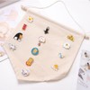 Blank Cotton Canvas Hanging Brooch Organizer,Enamel Pin Wall Display Banner