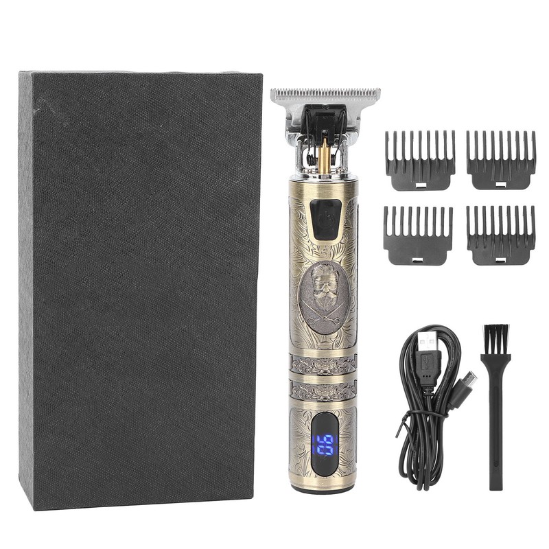 Electric Hair Trimmer Clipper USB Portable Professional Retro Hair Cutting