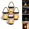 kaliqo Solar Lantern Outdoor Lights, Realistic Dancing Flame Effect, Solar