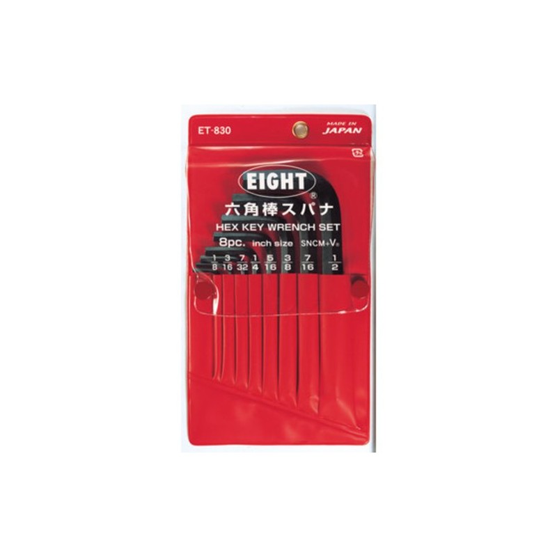 Eight Hex Key ET-830 Inch Size Set of 8