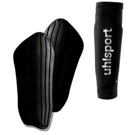 uhlsport Carbonflex Evo Football Shin Pads for Children and Adults - Ultralight Football Shin Pads with Ventilation Holes and High Impact Absorption