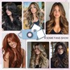 Auburn Wig with Bangs Long Wavy Copper Red Layered Wig