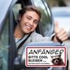Vehicle Sticker Beginner Raccoon Red I 20 x 10 cm