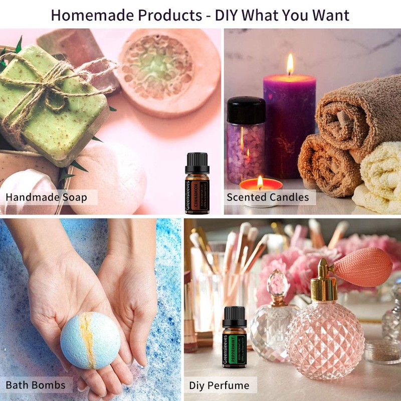 GREENSLEEVES Peppermint Essential Oil 100% Pure Organic Peppermint Aromatherapy Oils