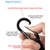 REHTAEL Paracord Keychain with Carabiner- Military Braided Paracord Carabiner Keychain