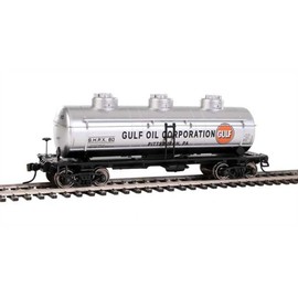 H0 Scale - Walthers Tank Car 3-Dome Tank Car Gulf Oil