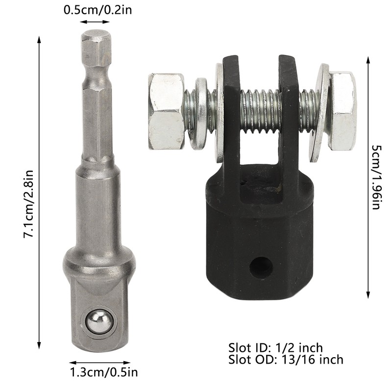 1/2 Inch Scissor Jack Adapter Firm Connection Rugged Reliable Stable