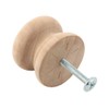 Silverline 6PCS Round Unfinished Wood Cabinet Knobs Pulls for Drawer