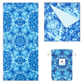 Elite Trend toalla de viaje de microfibra de secado rápido: para gimnasio y deportes, 2 tamaños: XL 71 x 31 y (pequeño 31 x 16), toalla fina y ligera, sin arena (BlueWonder, extragrande (78 x 35 pulgadas)