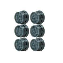 6 Pcs Black Faucet Aerator Plastic Insert Sink Aerator Replacement Parts Standard Size of Faucet Flow Retrictor Insert Faucet Aerators for Bathroom Kitchen