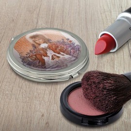 Labyrinth Movie Art Goblin King Jareth David Bowie Compact Travel Purse Handbag Makeup Mirror