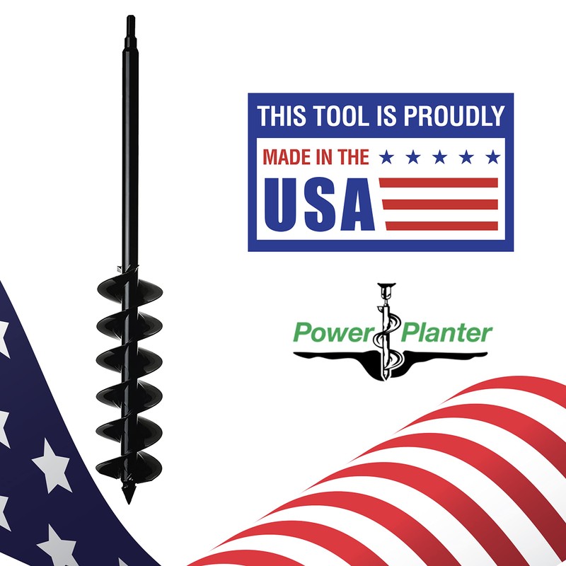Power Planter Large Bulb Auger- 4"x28" Drill Bit Hole Digger