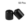sourcing map 50pcs Rubber End Caps 15mm ID Vinyl Round